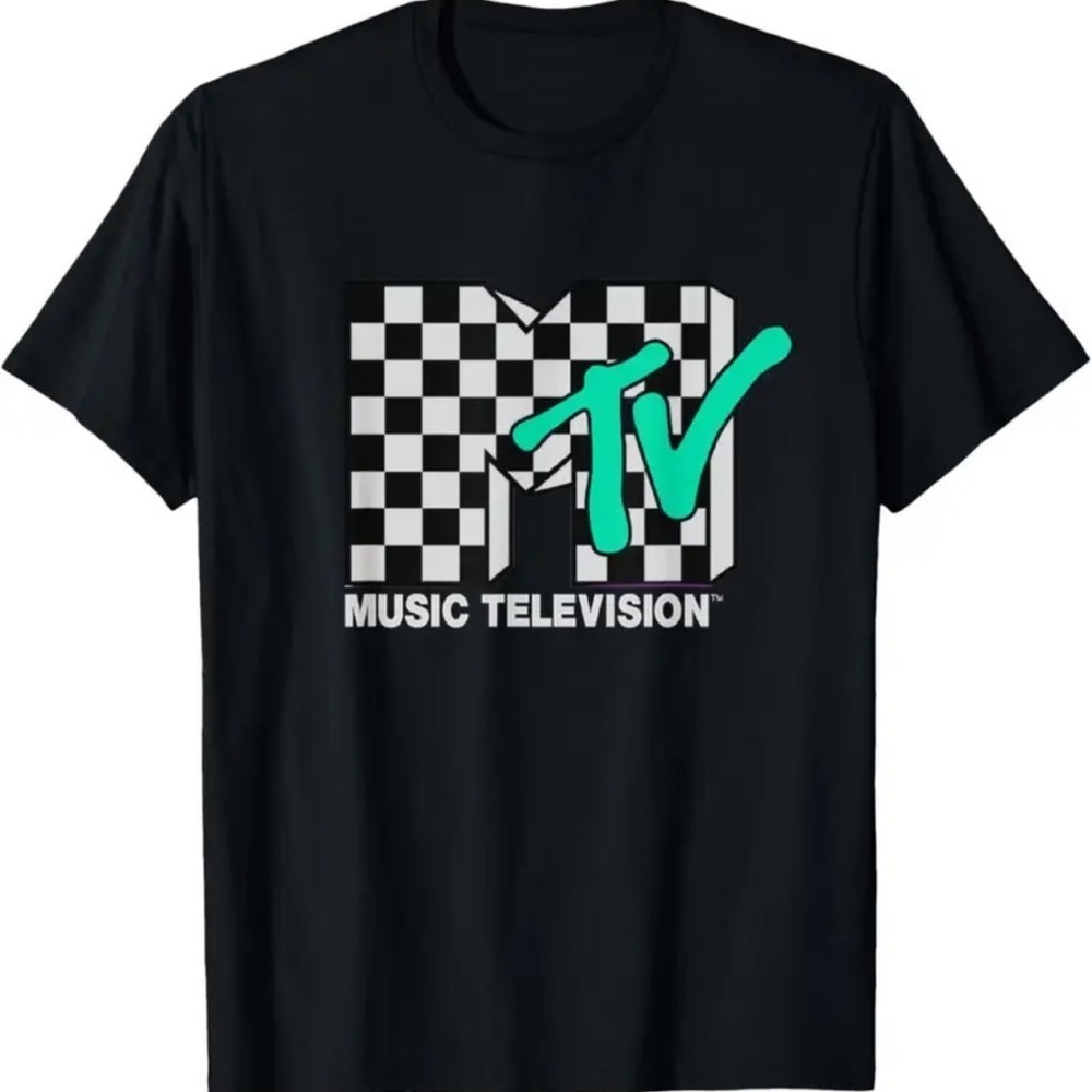 MTV Music Television Graphic Tee Black Short Sleeve Large - Picture 1 of 2
